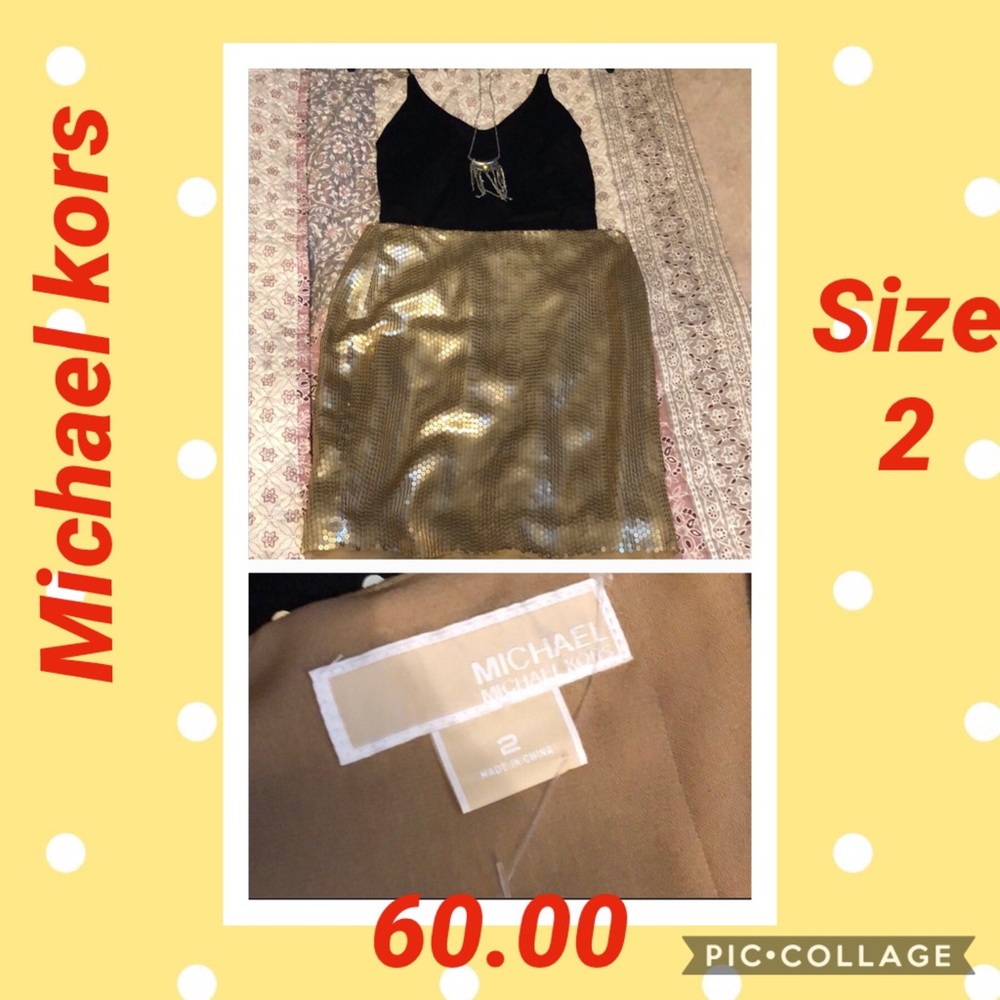 Gold sequins skirt